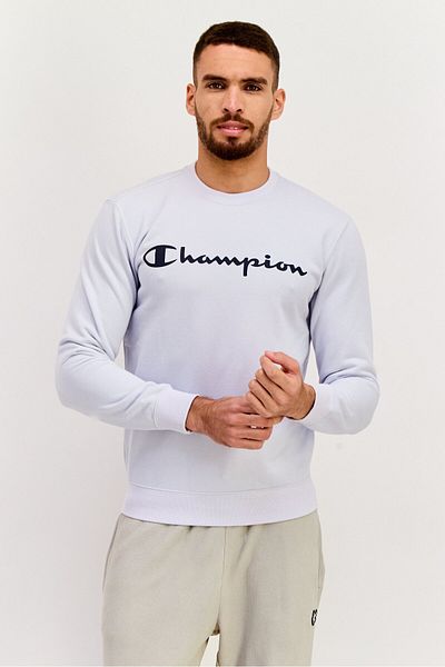 Champion Men Sportswear Fit Long Sleeve Outdoor Sweatshirt, Light Grey
