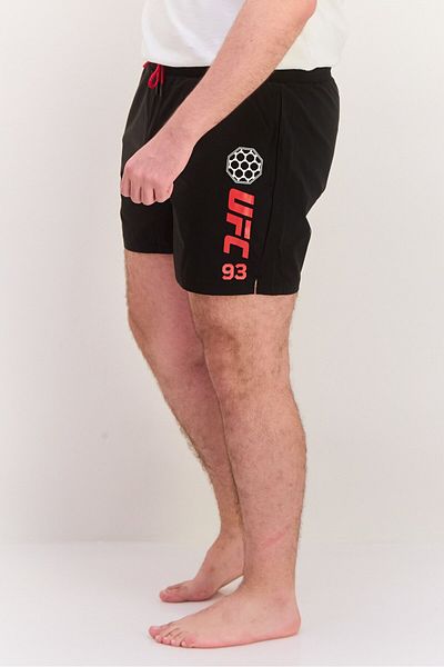 UFC Men Graphic Print Board Short, Black Combo
