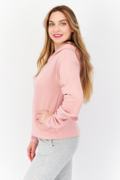 adidas Women Sportswear Fit Outdoor Hooded Sweatshirt, Pink