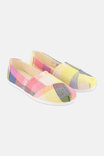 Toms Women Alpargata Slip On Casual Shoes, Yellow Combo