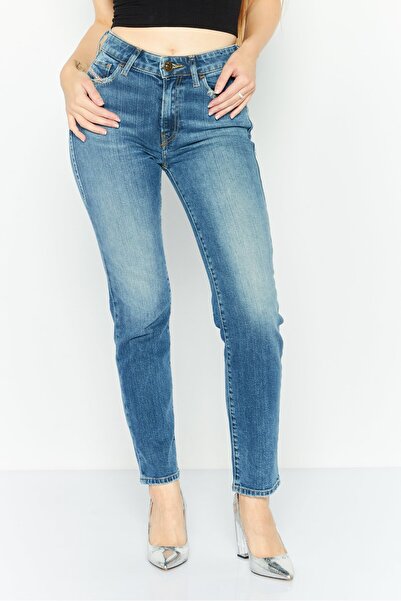 Diesel Women Slim Fit Washed Denim Jean, Blue