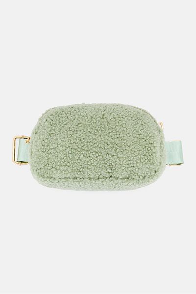 Urban Expressions Women Textured Fanny Bag 19 L x 13 H x 5 W cm, Sage Green