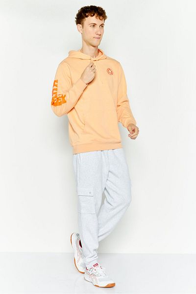 Hurley Men Hooded Long Sleeve Printed Sweatshirt, Peach