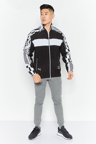 Puma x BMW Motorsport Men Sportswear Fit Long Sleeve Outdoor Jacket, Black