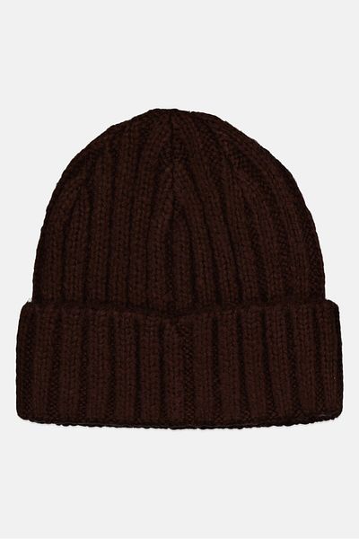 Hurley Women Brand Logo Beanie, Brown