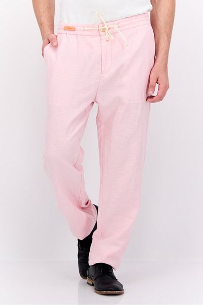 Scotch & Soda Men Straight Fit Textured Chino Pants, Pink