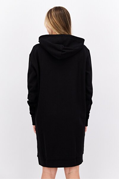 Hugo Boss Women Embroidered Logo Sweatshirt Dress, Black