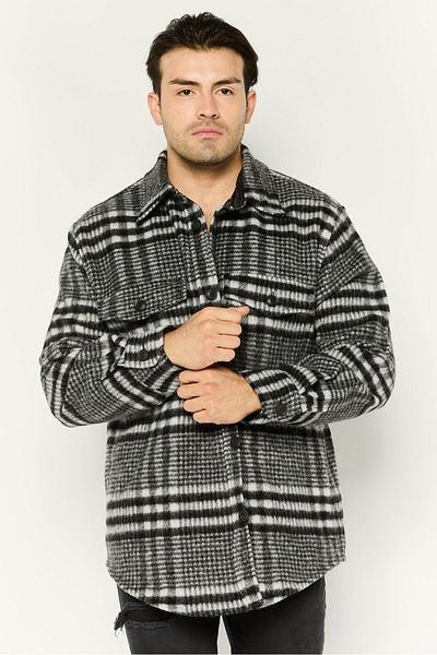 Gant Men Plaid Jacket Shirt, Black