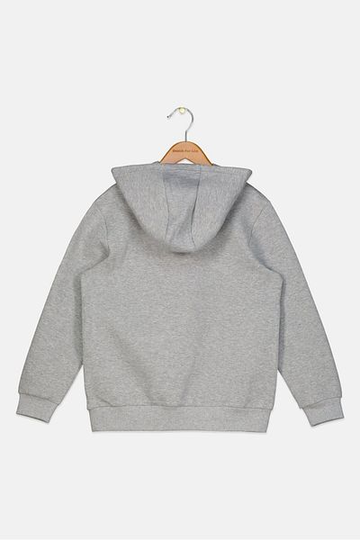 SKECHERS Kids Boy Sportswear Fit Long Sleeve Hooded Sweatshirt, Grey