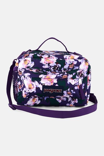 Jansport Kids Girl Brand Logo Lunch Bag 17 H x 26 L x 16 W cm, Purple Combo