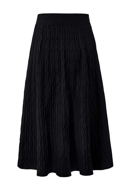 Tchibo Women Knitted Midi Skirts, Black
