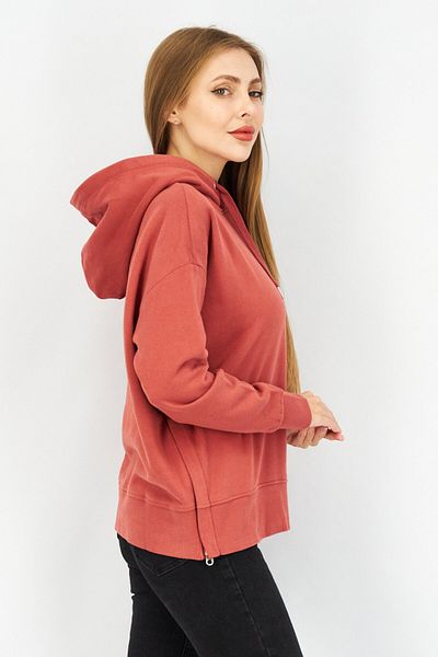 Esprit Women Hooded Long Sleeve Sweatshirt, Light Maroon