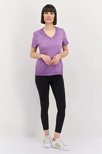 SKECHERS Women Sportswear Fit Short Sleeve Outdoor T-Shirt, Purple