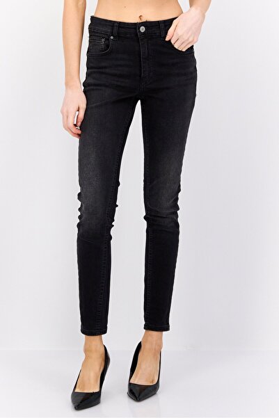 Reserved Women Regular Fit Solid Stretchable Jeans, Black