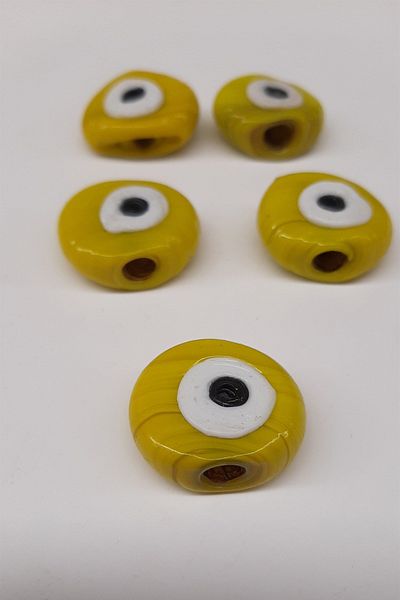 Hayalperest boncuk Yellow Calf Eye Evil Eye Bead