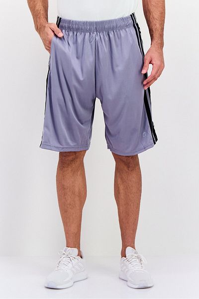 Cougar Sport Men Performance Fit Stripe Training Shorts, Grey Combo