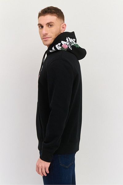 Members Only Men Hooded Embroidered Long Sleeves Sweatshirt, Black