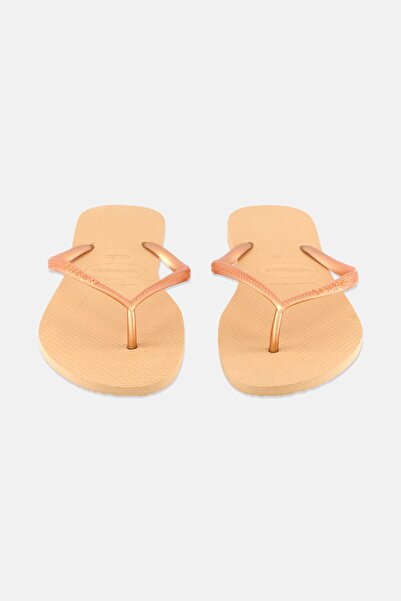 Havaianas Women Style 2 Slip On Brand Logo Slipper, Gold