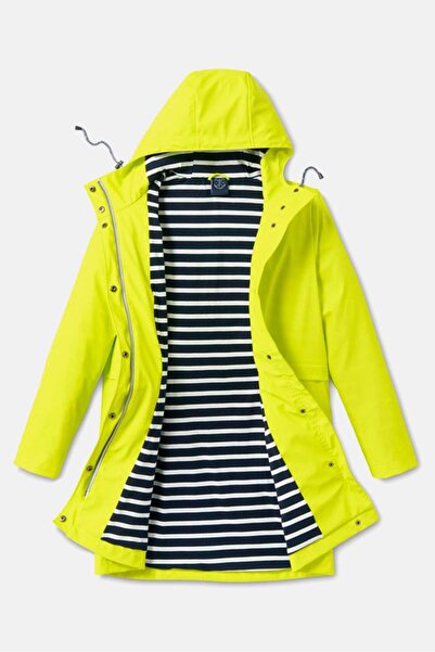 Tchibo Women Plain Rain Parka Jacket, Neon Yellow