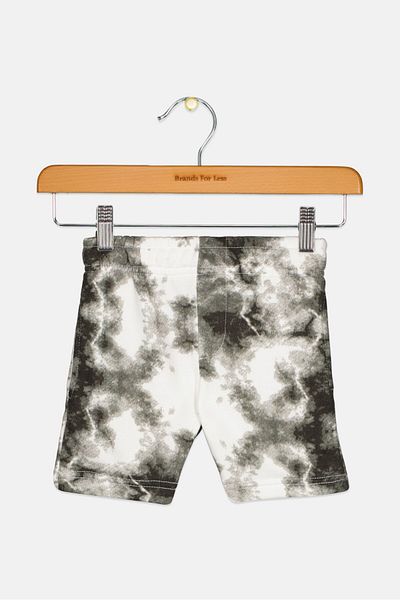 Brooklyn Toddlers Boy Tie Dye Basic Shorts, White