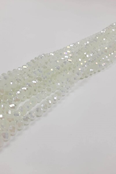 Hayalperest boncuk Alb mat, mărgele de cristal 8 mm