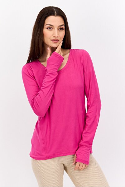 Jones of New York بلوزة رياضية نسائية للتمرين، باللون الوردي