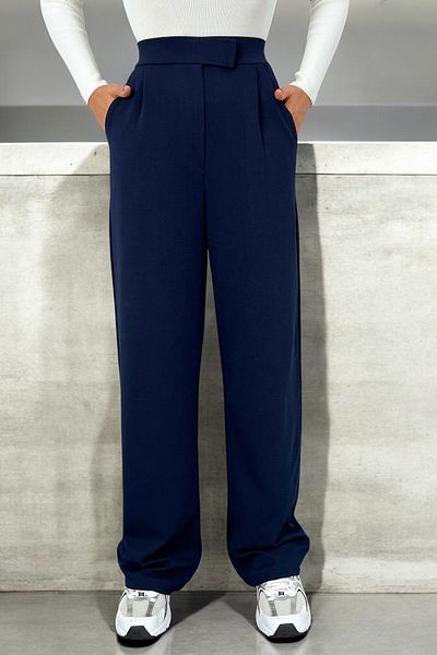 HAKKE PANTALONI Palazzo cu buzunare cu închidere cu velcro din Lycra