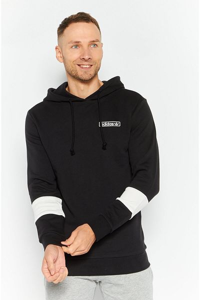 adidas Men Sportswear Fit Long Sleeves Outdoor Hoodie, Black