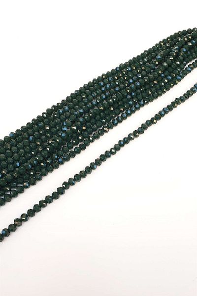Hayalperest boncuk Matte Dark Green Crystal Beads 8 mm