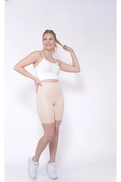 giyindegel Women's Special Stitching with Size Reduction Laser Cutting No Trace Long Corset Shorts