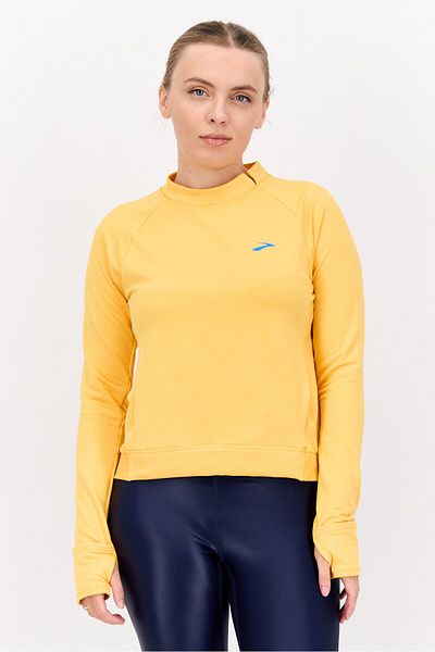 Brooks Women Sportswear Fit Long Sleeve Training Top, Yellow