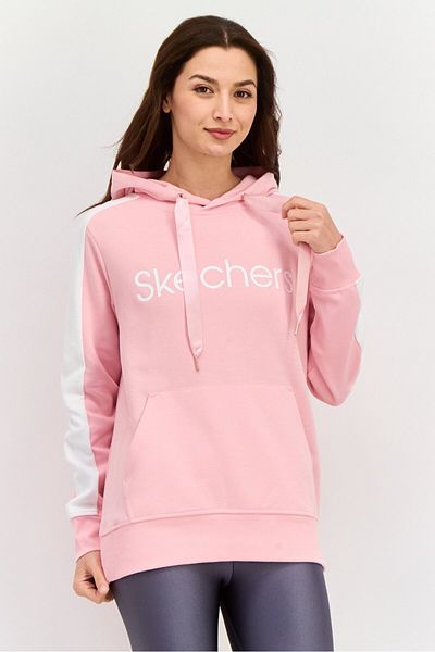 SKECHERS Women Sportswear Fit Long Sleeves Outdoor Sweatshirt, Pink