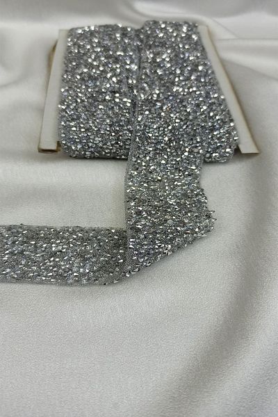 Hayalperest boncuk Silver Color Iron-On Adhesive Strip 4 Cm