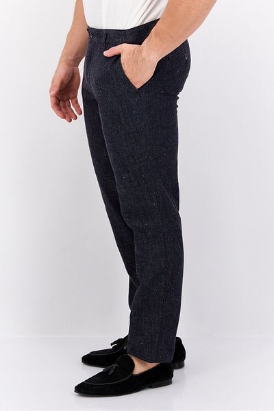 Robe Di Kappa Men Skinny Fit Textured Chino Pants, Grey Charcoal