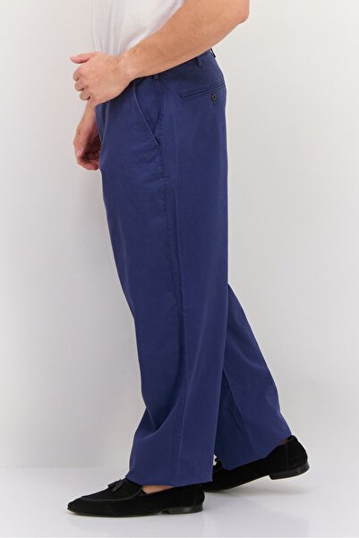 GAP Men Loose Fit Solid Straight Leg Pants, Ash Blue