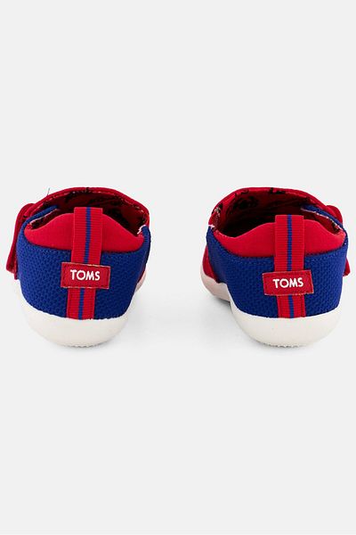 Toms X Marvel Toddlers Boy Spider Man Face Print Velcro Shoes, Red