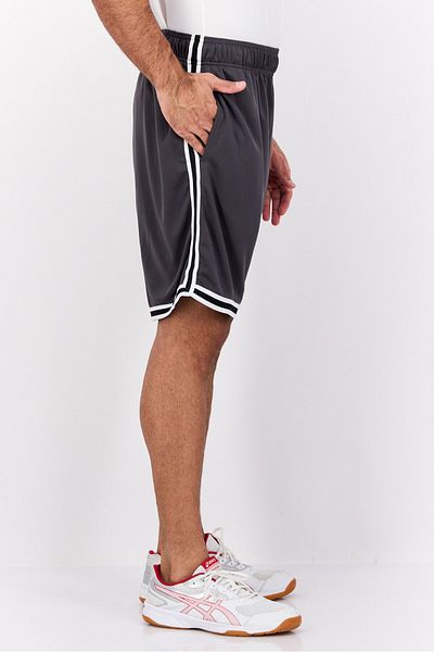 Legend Men Sportswear Fit Drawstring Basketball 8,5 Inseam Shorts, Dark Grey
