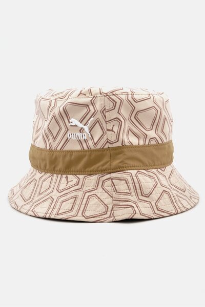 Puma Men Geometric Bucket Hat, Tan