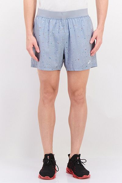 Brooks Men Sportswear Fit Drawstring 5 Inseam Running Short, Grey Combo