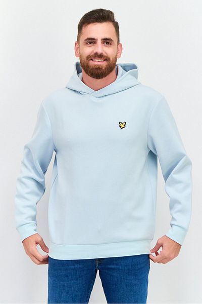 Lyle & Scott Men Hooded Brand Logo Long Sleeves Sweatshirts, Blue