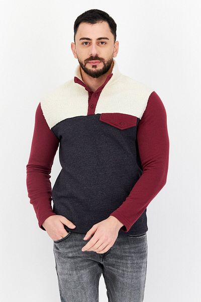 Weatherproof Men Turtle Neck Long Sleeves Vintage Sweatshirt, Grey