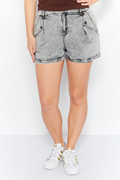 INC Denim شورت جينز مغسول للنساء، أسود