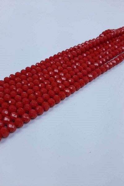 Hayalperest boncuk 8 Mm Matte Red Crystal Bead