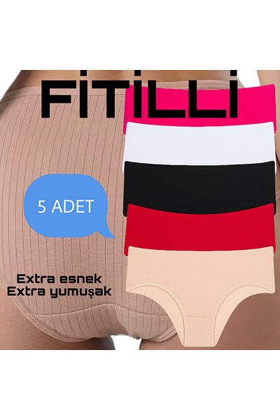 Afrodizyac Εξαιρετικά ελαστικό και εξαιρετικά μαλακό εσώρουχο 5 συσκευασιών με ραβδώσεις