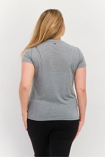 Puma Women Sportswear Fit Short Sleeve Graphic Top, Grey