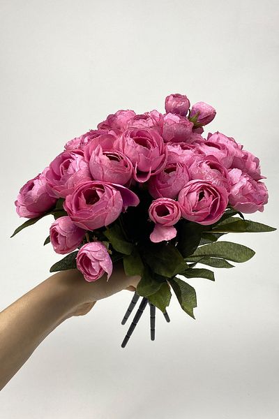 Hayalperest boncuk Ροζ Παιώνια Eren Rose Τεχνητό Λουλούδι 3 Μάτσο