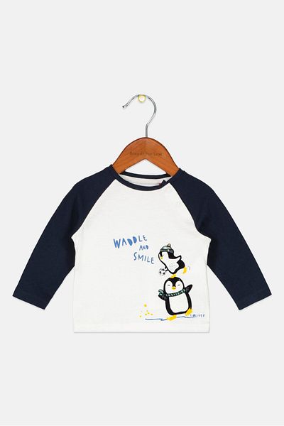 s.Oliver Toddlers Boy Crew Neck Long Sleeves Graphic Print T-shirt, White