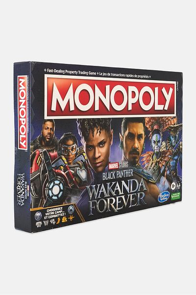 Monopoly Black Panther Wakanda Forever Edition Board Game, Black