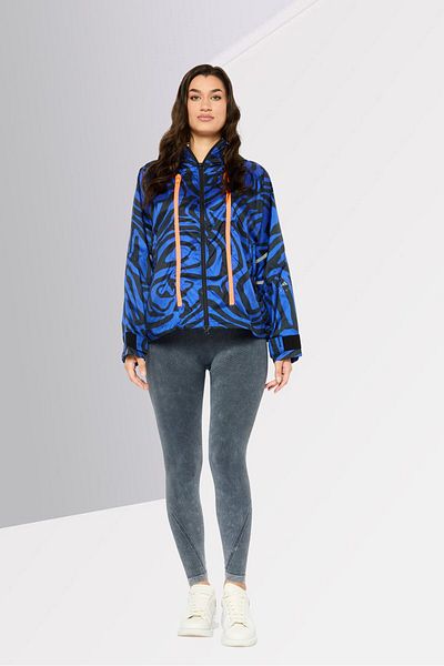 adidas Women Sportswear Fit Long Sleeve Outdoor Jacket, Blue Combo
