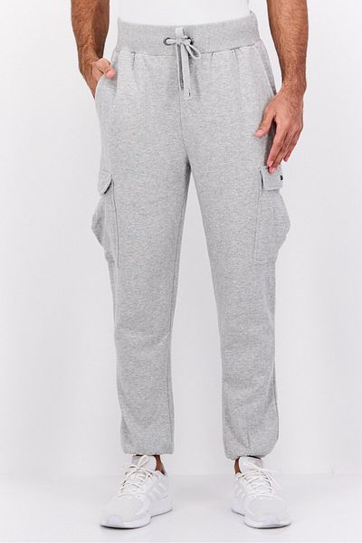 BENCH Men Sportswear Fit Brand Logo Outdoors Sweatpants, Grey
